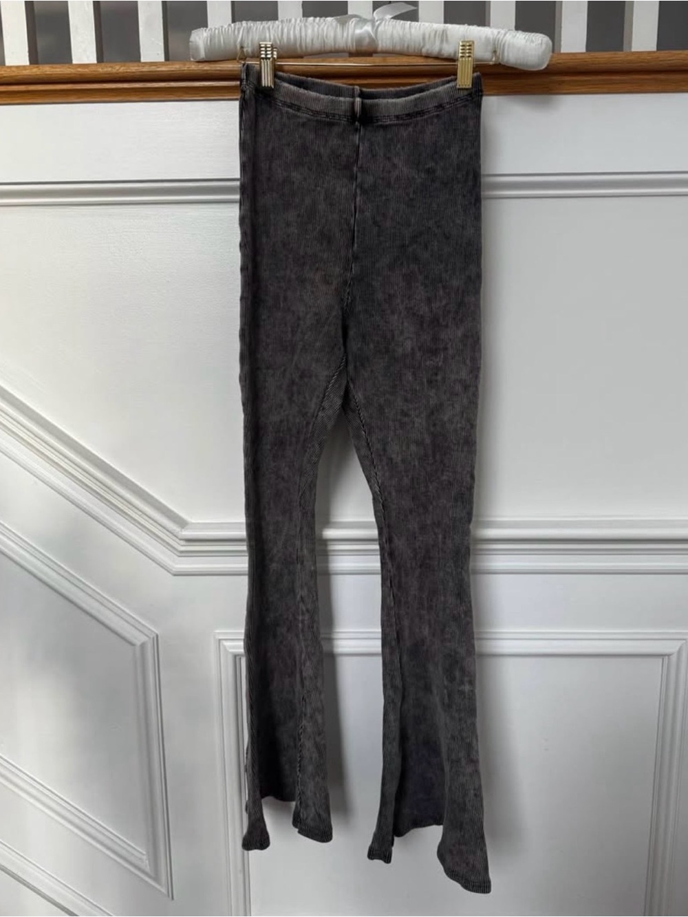 Women’s Gray/Brown Washed Flare Pants